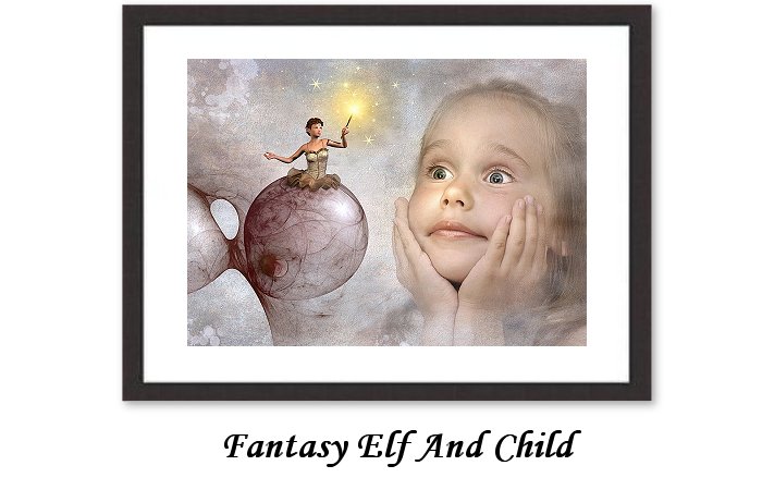 Fantasy Child Elf Fee Girl Cheerful Fairy Tales
